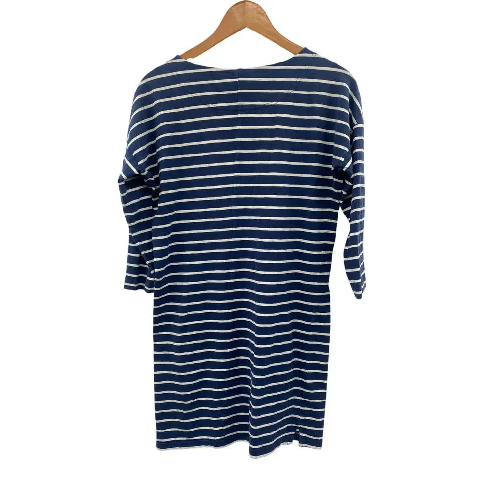 patagonia navy striped long sleeve tee dress